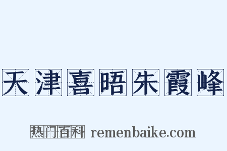 天津喜晤朱霞峰是什么意思的图片